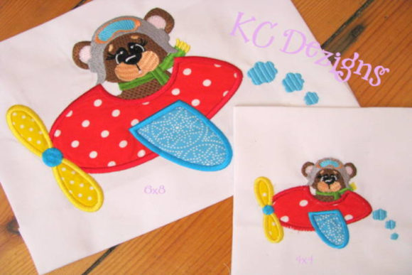 Aviator Bear 02 Applique