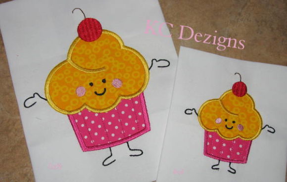 Birthday Cupcake with Cherry Character