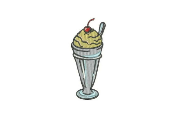 Milkshake Embroidery Design